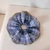 Scrunchie Azul Floral em Renda Estilo Coreano para Mulheres, Elástico de Cabelo de Alta Qualidade Estilo Mori, Corda para Rabo de Cavalo, Novo Modelo Início da Primavera 2026