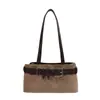 Bolso de Ante Estilo Retro Bajo el Brazo para Mujer 2026 Otoño Nuevo Lanzamiento Bolso Baguette de Diseño de Nicho Bolso de Hombro Único de Alta Gama Moderno