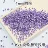 Lentejuelas de PVC de ciruela cóncava 5mm7mm ciruela cóncava dorada perla cuentas de flor de ciruelo cóncava estéreo DIY en stock al por mayor