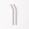 Pajita de Vidrio de 15 cm Corta Curva Recta Alta Resistencia al Calor de Borosilicato Accesorios para Taza de Café Taza de Agua Pajita
