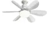 Luz de ventilador de techo silencioso estilo nórdico para dormitorio y sala de estar, luz de ventilador de techo para el hogar con iluminación LED