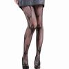 Meia-calça de Halloween com Teia de Aranha Preta Estilo Gótico Punk Renda Jacquard Meia Arrastão Meia-calça Vazada