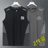 Camiseta Esportiva com Sensação de Gelo para Homens 2026 Novo Uniforme de Basquete Seda de Gelo Respirável Secagem Rápida Top Fitness Sem Mangas Tendência Nacional Camiseta