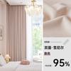 Cortinas Blackout de Chenilla Doble Cara Mismo Color para Dormitorio, Estilo Princesa, Nuevo Modelo 2026, Tacto de Alta Gama, Cortinas Parasol para Balcón de Sala de Estar