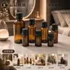 Jingchen Frasco de Óleo Essencial Marrom Frasco com Dispenser de Vidro Bloqueador de Luz Embalagem Cosmética Selada