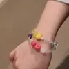 Pulsera de Frutas de Colores Dopamina de Verano con Cuentas Dulce y Fresca Diseño de Nicho Exquisita Versátil Joyería para Estudiantes para Mujeres