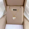 [Acero de titanio de cuerpo completo] Lujo ligero estilo calabaza simple cadena para la clavícula de oro real para mujer Accesorios de cadena para la clavícula de la red de influencers