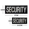 Gancho y Gancho Mismo Cuerpo Velcro Parche de SEGURIDAD Letra Bordada SEGURIDAD Uno Grande Uno Pequeño Uniforme Adhesivo de Tela Reflectante