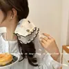 Goma para el pelo de encaje bordado de doble capa estilo coreano nuevo, delicada y suave, diadema de moda para coleta y moño, accesorio para el cabello