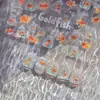 Peixe de Águas Profundas Uma Bolsa Estrela Dourada Adesivo para Unhas Peixe Dourado Concha Baixo Relevo Estéreo Suporte para Caneta DIY Copo de Água Adesivo para Unhas