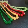 Nueva Serie de Collares de Cadena Torre de Cristal Cadena de Torre Serie Ágata Roja Imitación Ágata Verde Cadena de Torre