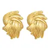 Tendencias de Moda Europeas y Americanas 2026 Acero Inoxidable Varios Pendientes Prensados en Aceite Varios Tipos de Pendientes Chapados en Oro de 18K Venta al por Mayor