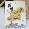 [Série Henan] Henan Zhengzhou Kaifeng Luoyang Xinxiang South Taihang Laojun Montanha Lembrança Turística Adesivos para Geladeira