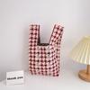 Bolso Infantil Qiunan Moda Coreana ins Estilo Pata de Gallo Bolso de Hombro Moderno Tejido para Padres e Hijos Bolso de Mano para Bebé