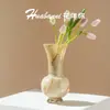 Nuevo Jarrón Creativo de Vidrio Estilo Chino Retro para Arreglos Florales con Tinta, Jarrón de Decoración Suave de Gama Alta Estilo Chino Retro