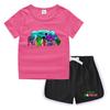 Camiseta de cuello redondo para niños de verano 2023, pantalones cortos, camisa informal coreana, camiseta interior absorbente de sudor para niños