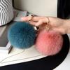 Pingente Bola de Pelo de Raposa Real Bola de Pelo de Raposa Fofa Celebridade da Internet Chaveiro de Carro Pingente Carro