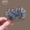 Peine de Cristal Floral Modelo Nuevo 2026 para Mujer, Peine Lateral de Seda Ultra-Hada con Pedrería, Accesorio para el Cabello para Recoger los Pelos Sueltos