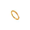 Anillo liso vintage estilo ojo de gato ultra fino bañado en oro, anillo de índice de alto valor de lujo ligero para parejas