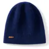 Chapéu de Cashmere Feminino 100% Cashmere Puro Outono e Inverno Mais Fácil de Combinar Cor Sólida Casual Moda Chapéu Quente Tricotado