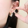 Pendientes de circonita brillante y explosivos con diamantes, de lujo, de alta gama, con un toque de moda, elegantes y elegantes, con hebilla para la oreja, estilo francés de celebridades.