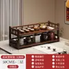 Estante de Almacenamiento para Juego de Té Estante Pequeño de Exhibición de Escritorio Estilo Chino Nuevo Minimalista Moderno Estante para Tetera con Múltiples Compartimentos Gabinete de Almacenamiento para Hojas de Té
