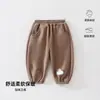 Pantalones de Felpa Forrados para Bebé Primavera y Otoño Ropa para Niñas Bebés Estilo Coreano Versátil Casual Pantalones Largos Niños Pequeños Ropa de Otoño