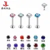 Aretes Externos de Acero de Titanio, Piercings para Labio, Piercings para Nariz, Accesorios de Joyería para Piercings, Mini Zirconia de Colores Incrustada con Circonia, Súper Brillantes para DIY