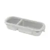 Caja para Conservar Alimentos Frescos de Acero Inoxidable 304, Caja Compartimentada para Congelador de Almacenamiento de Alimentos para el Hogar, Caja de Almacenamiento Sellada para Refrigerador con Tapa