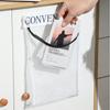 Casa Cozinha Sala de Estar Rede de Armazenamento Multifuncional Velcro Montado na Parede Simples Grande Capacidade Bolsa de Rede Armazenamento de Sacos de Lixo