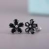 Cao Shi Nuevo Estilo Transfronterizo Pequeño Fresco Estilo Elegante Estudiante Japonés y Coreano Zircón Flor Pequeña Aretes Aretes para Damas