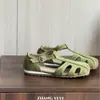 Zapatos de Mujer Cerrados Transpirables Estilo Retro Francés, Novedad Verano 2026 Sandalias Casuales de Moda Estilo Romano Calados Jaula de Cerdo