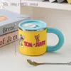 Taza de Dibujos Animados Tom y Jerry Lonchera para Estudiantes y Trabajadores de Oficina Lonchera Portátil Taza de Agua de Acero Inoxidable 304 Transfronterizo