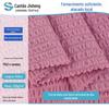 Tecido para Vestido Curto de Malha Jacquard Fashion com Textura Enrugada de Bolhas 220g com Listras Horizontais de Alta Elasticidade