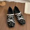 Zapatos de tacón bajo para mujer con lazo estilo francés, Nuevos zapatos de lunares de verano 2026 para combinar con faldas, Zapatos de cuero estilo anime, Zapatos Mary Jane