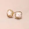 Pendientes de Perla con Incrustaciones de Diamante de Flor de Cuatro Hojas de Lujo Ligero para Mujer, Diseño de Nicho, Elegantes, Exquisitos y Versátiles