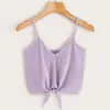 Camisola casual de cuello en V de color liso más vendida, versátil top sin mangas de algodón puro, disponible para suministro transfronterizo