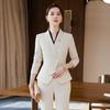 Traje formal para mujer Estudiante universitario Funcionario Entrevista Ropa de trabajo Primavera y verano 2024 nuevo traje profesional azul marino traje mujer