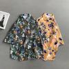 Camisa de Manga Corta con Estampado Completo Estilo Retro Vintage Perezoso para Hombres y Mujeres Fiesta en la Playa Suelta Nicho Camisa Atractiva