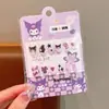 Uñas Portátiles de Dibujos Animados Kuromi para Bebés y Niñas Pequeñas, Piezas de Uñas Lindas con Arte de Uñas, Pegatinas de Uñas Impermeables Portátiles