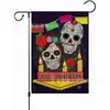 Venta Caliente de Amazon Bandera de Jardín del Día de Muertos Tema Calavera Decoración de Jardín Fábrica de Banderas Festival Outlet
