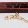 Yiwu Gold Ray cor cobre banhado a ouro DIY borboleta óleo gota ponto Esmeralda queimando broche azul um par de antiguidades francesas B2417