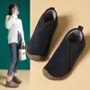 Nuevos Zapatos de Algodón de Invierno para Mujer Botas de Algodón Cálidas Forradas de Felpa Botas de Nieve Zapatos de Madre Zapatos Casuales de Old Beijing Zapatos de Frijol