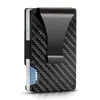 Cartera de Fibra de Carbono Popular y Cuidadosamente Seleccionada, Portatarjetas, Pinza para Tarjetas de Fibra de Carbono Anti-Robo RFID, Cartera Portátil con Múltiples Ranuras para Tarjetas