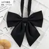 Jk Raíz de Pluma Gigante Corbata Corbata Color Sólido Estudiante Femenina Foto de Graduación Ropa Académica rojo vino Estilo Universitario Cuello Lazo