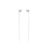 Hada Elfa Súper ~ Pendiente de Clip para Oreja con Lazo y Borla Larga para Mujer, Joyería de Lujo Ligero, Nicho, Pendientes Avanzados Sin Agujeros en las Orejas