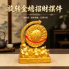 Adorno de sapo de oro para dropshipping que gira para atraer riqueza y traer buena fortuna, un adorno de escritorio auspicioso para el hogar de estilo tradicional chino, regalo