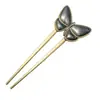Base para Prendedor de Cabelo de Brocado da Dinastia Song DIY Liga de Ouro 18K Cor Duradoura Tecido de Prendedor de Cabelo Borboleta Materiais Manuais Estilo Chinês Maquiagem Acessórios de Brocado de Sichuan