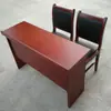 Escritorio doble mesa de entrenamiento de pintura para reuniones mesa de tira para 2 personas 3 personas mesa de sala de conferencias y silla con chapa de madera maciza mesa de bar