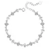 Pulsera de Trébol de Cuatro Hojas de Lujo para Mujer, Circonita de Lujo Ligero, Joyería Exquisita de Nicho, Venta Directa del Fabricante, Circonita Nueva de Tres Colores